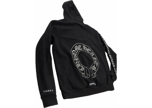 Chrome Hearts Silver Glitter Hoodie Black - Used