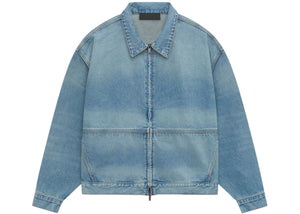 Fear of God Essentials Denim Trucker Jacket Vintage Blue
