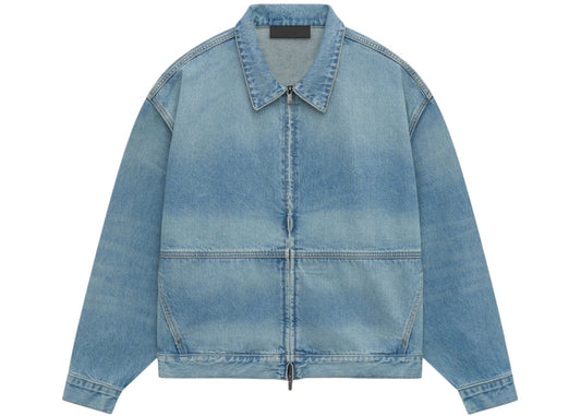 Fear of God Essentials Denim Trucker Jacket Vintage Blue