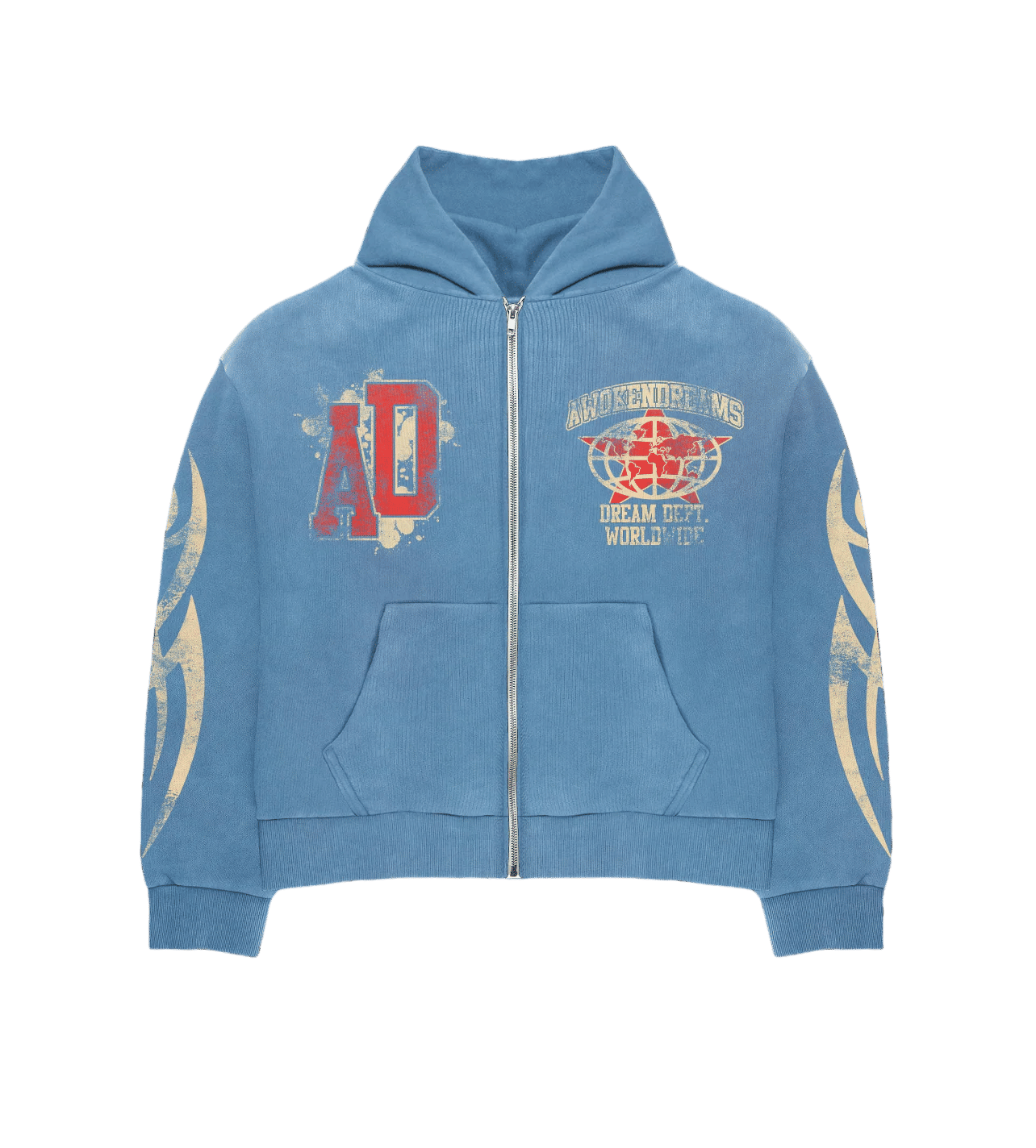 Awoken Dreams Varsity Zip-Up Blue