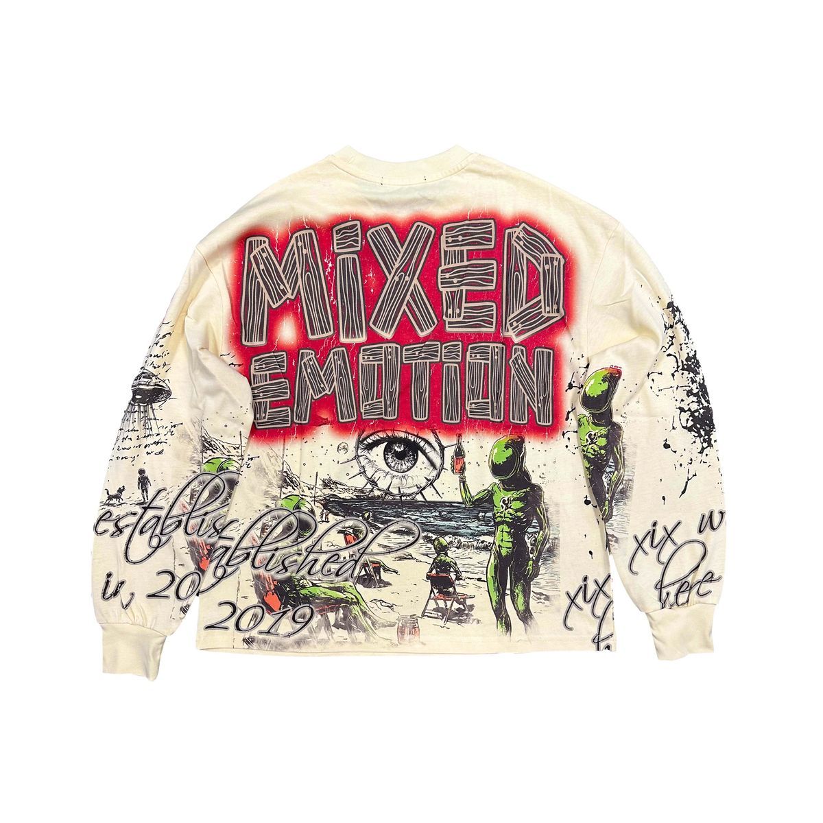 Mixed Emotions Cream 'Art Club' Long Sleeve