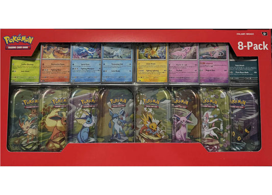 Pokemon Mini Tins 8-Pack (Costco Exclusive) 2025 Pokémon Prismatic Evolutions