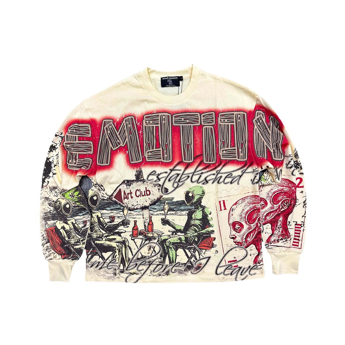 Mixed Emotions Cream 'Art Club' Long Sleeve