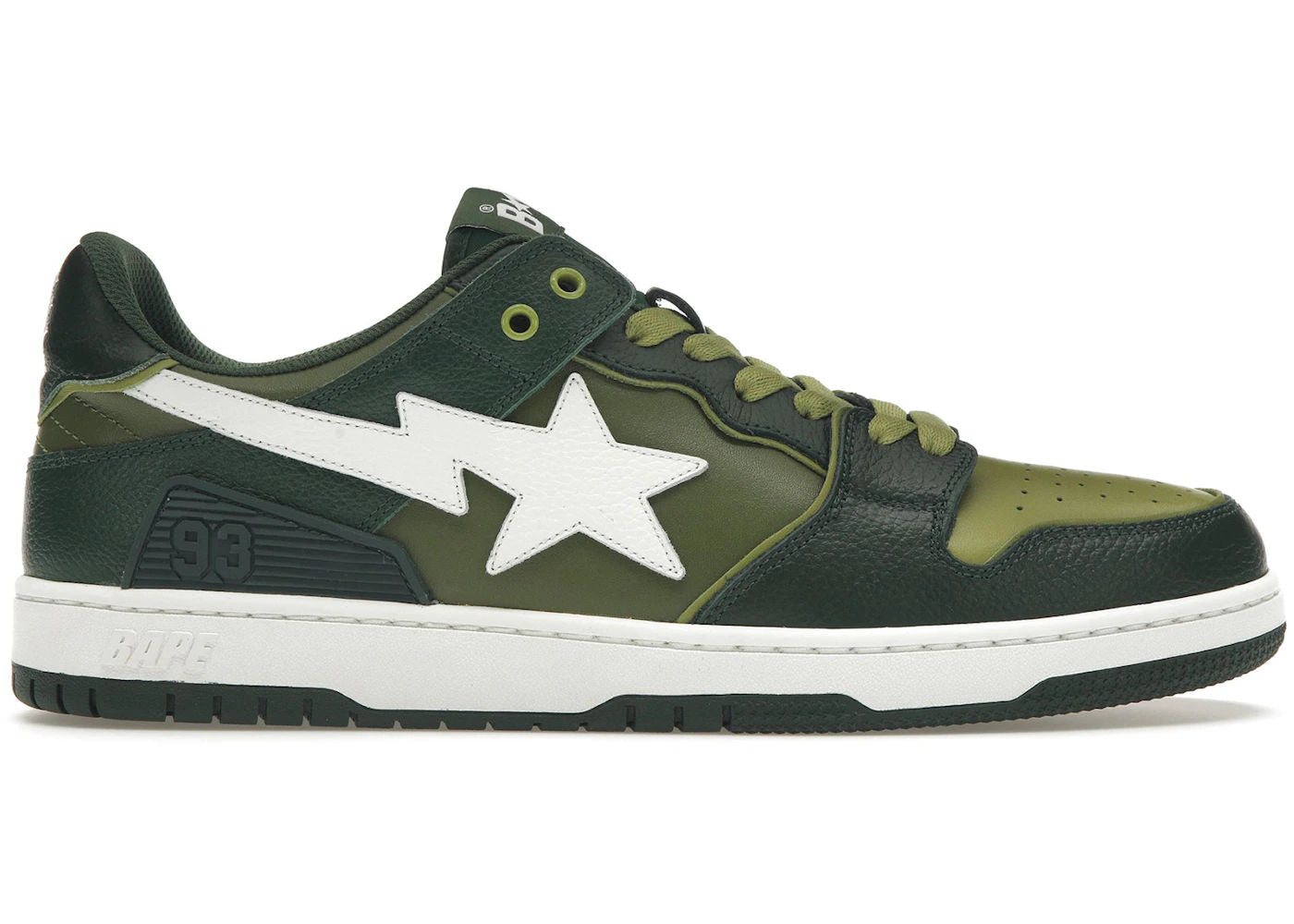 A Bathing Ape Bape SK8 Sta Green White