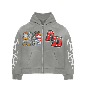 Awoken Dreams V2 Zip-Up Grey