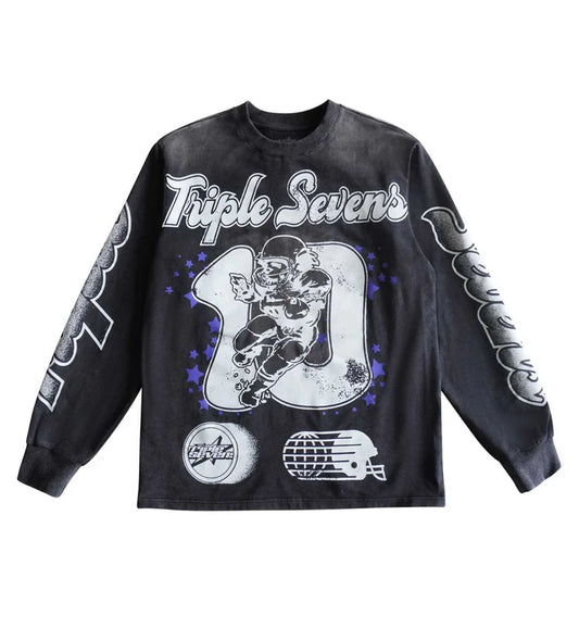 TRIPLE SEVENS ALL STAR LONG SLEEVE TEE BLACK