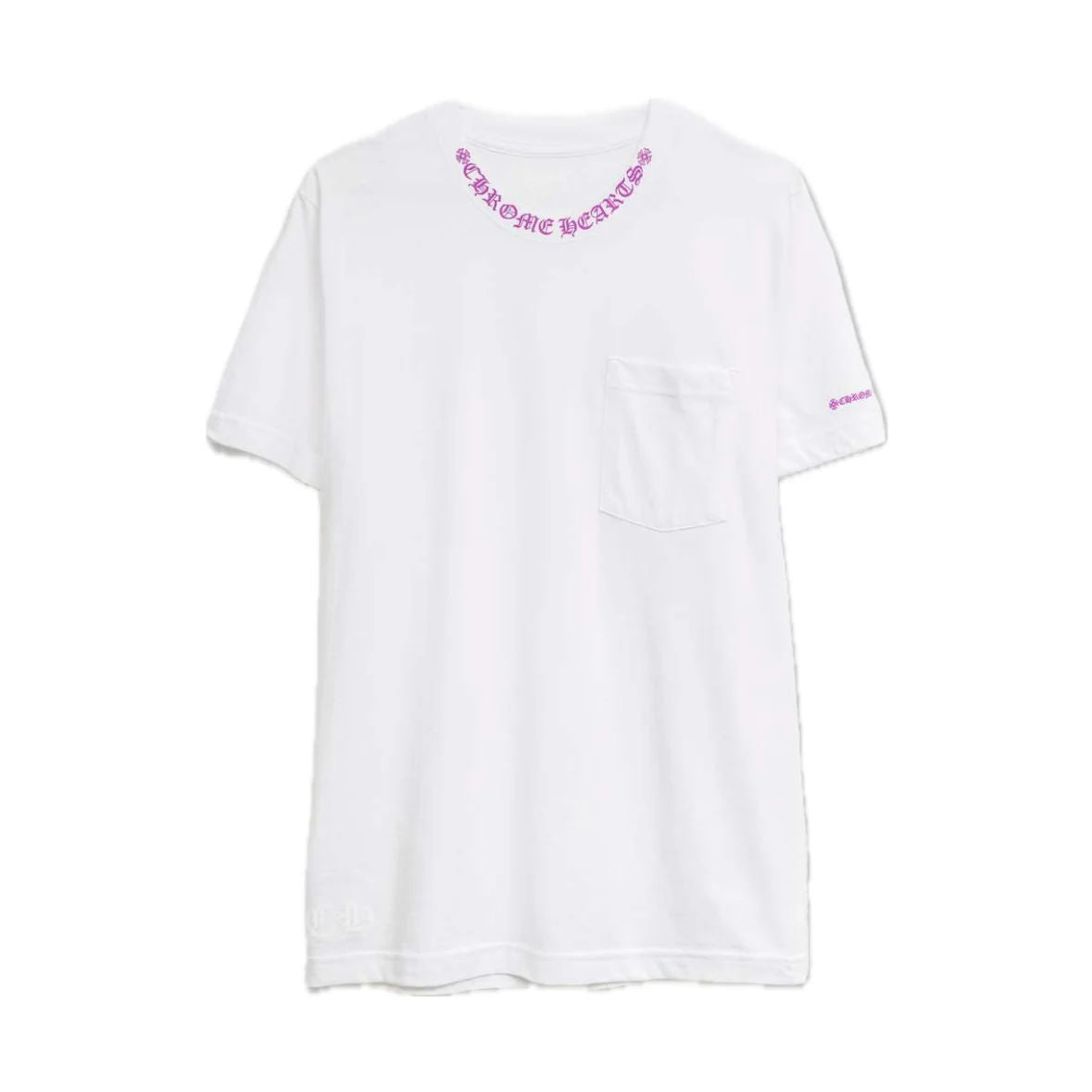 Chrome Hearts Neck Script Tee White/Purple