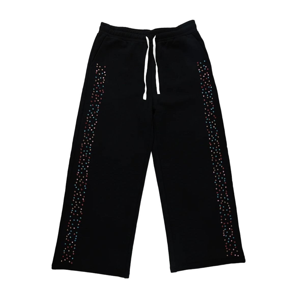 AZVA Crystal Cactus Sweats Black