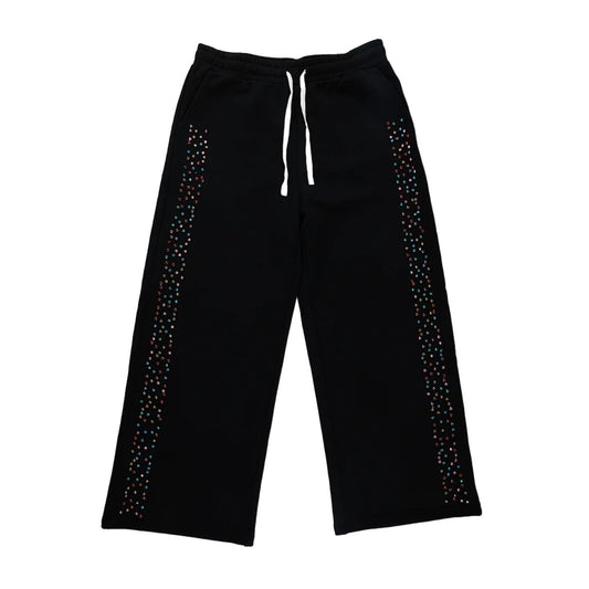 AZVA Crystal Cactus Sweats Black
