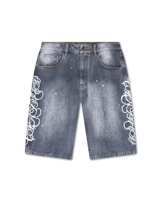Crashed Studios Marked by Shade Charcoal Shorts