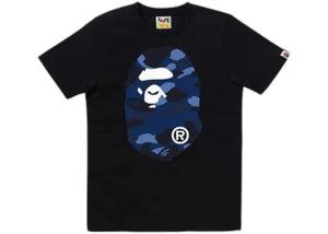 BAPE Color Camo Big Ape Head Tee Black Blue
