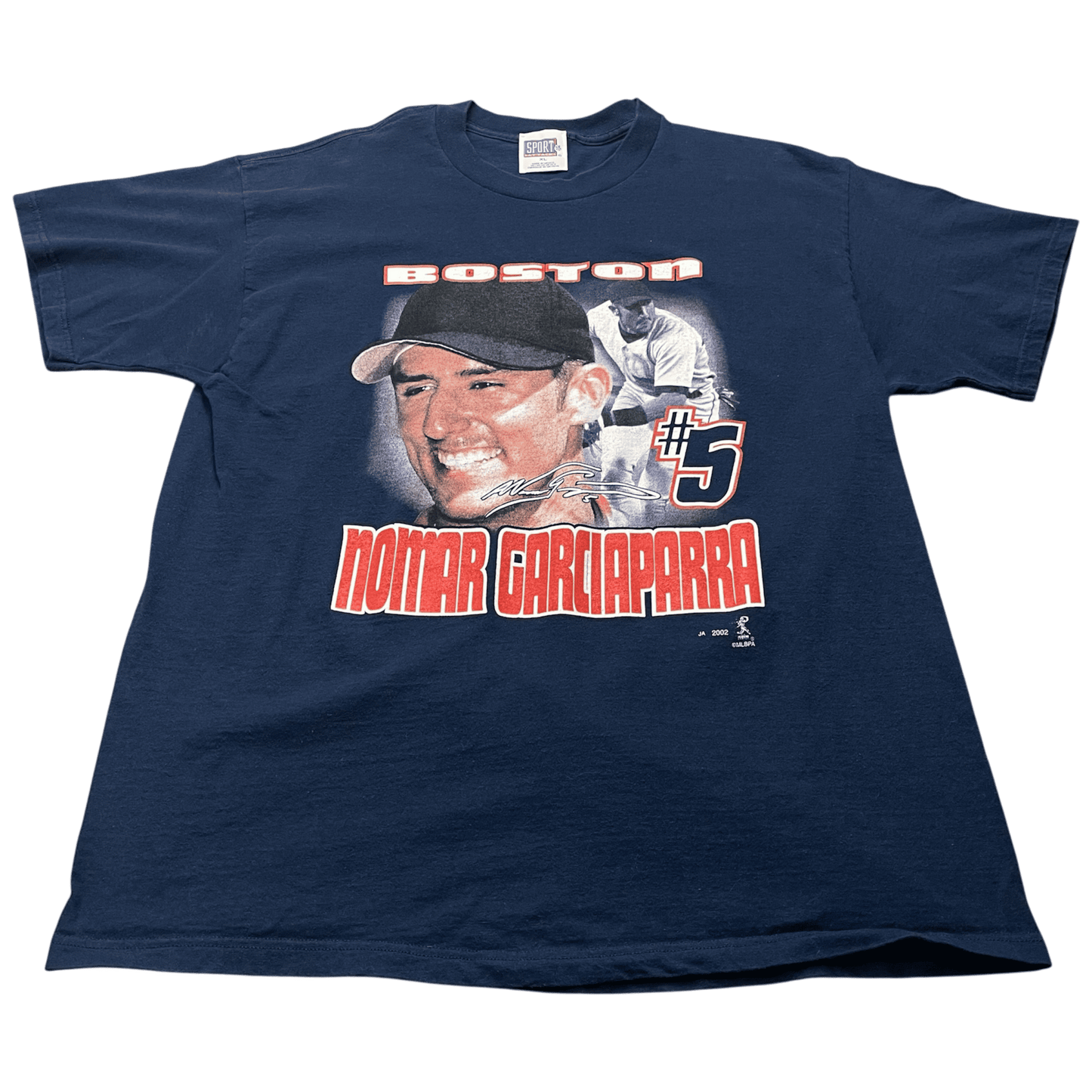 Vintage 2002 MLB Boston Red Sox Nomar Garciaparra #5 T-Shirt - Used/Worn