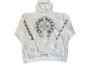 Chrome Hearts Plus Cross Horseshoe Hoodie White - Used