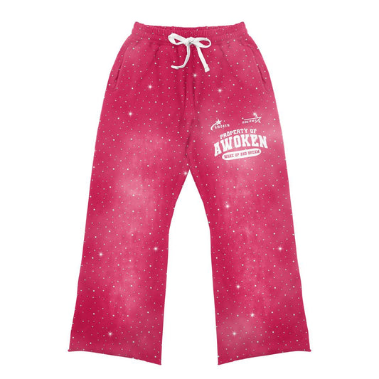 Awoken Dreams Pink Rhinestone Sweats