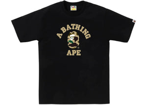 BAPE 1st Camo College Tee (SS26) Black/Yellow