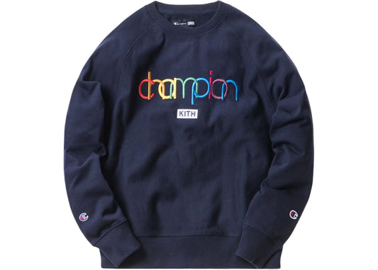 Kith Champion Double Logo Crewneck Navy