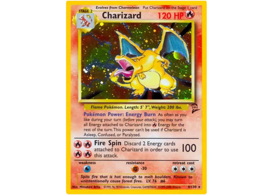 Pokemon Holo #4 (PSA 6) Charizard 2000 Pokémon TCG Base Set 2