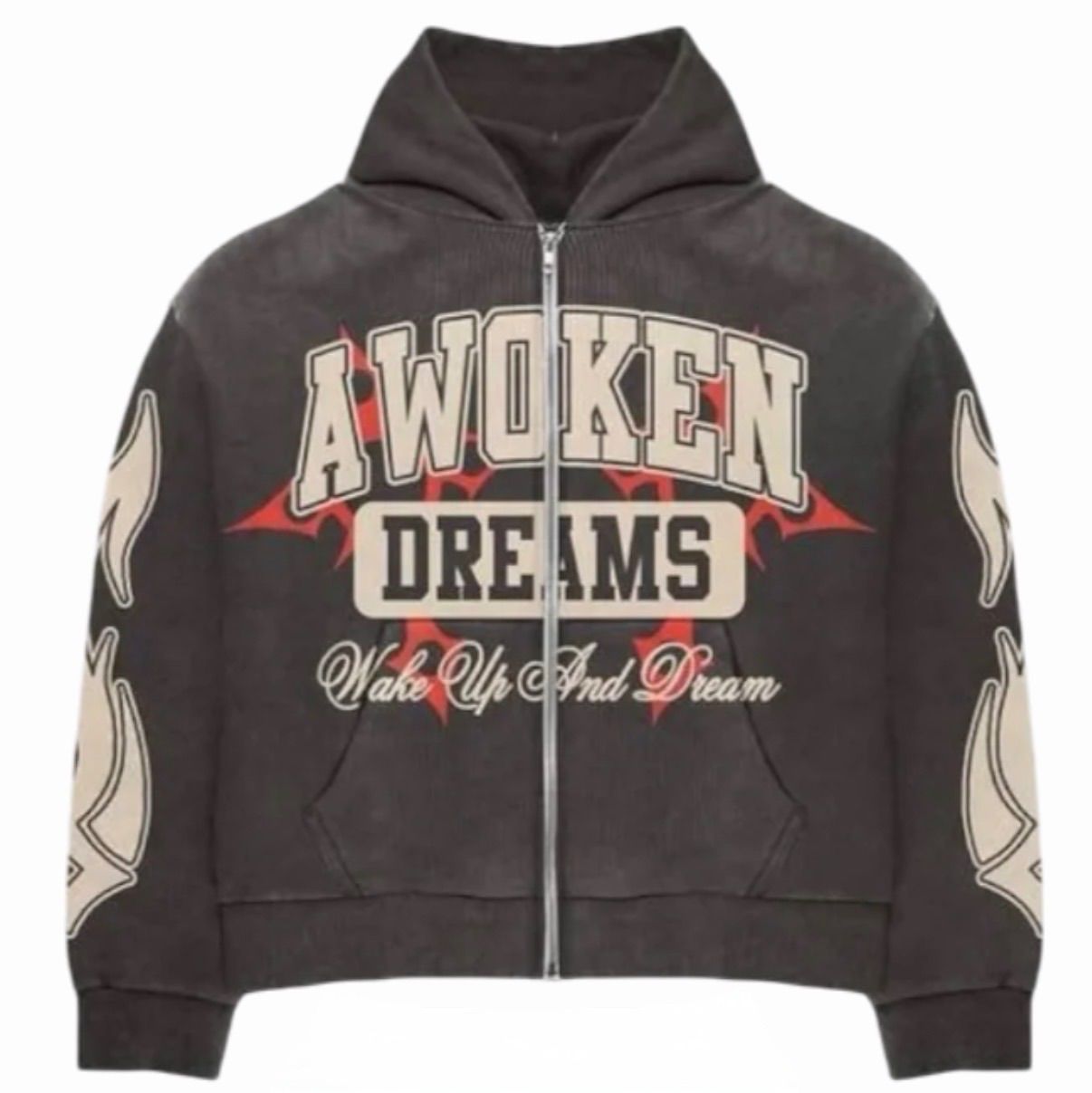 Awoken Dreams Wake Up And Dream Zip Up Black