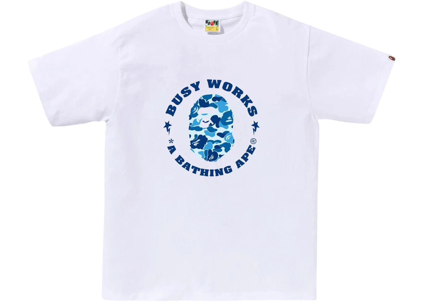 BAPE ABC Camo Busy Works Sta Tee White/Blue