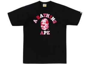 BAPE ABC Camo College Red Camo T-shirt (FW26) Black