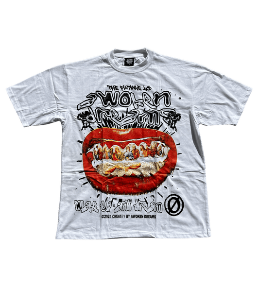 Awoken Dreams Mouth Jesus Tee - White