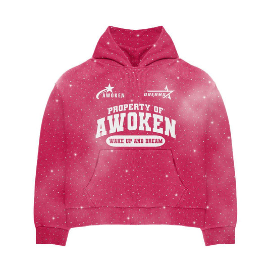 Awoken Dreams Pink Rhinestone Hoodie