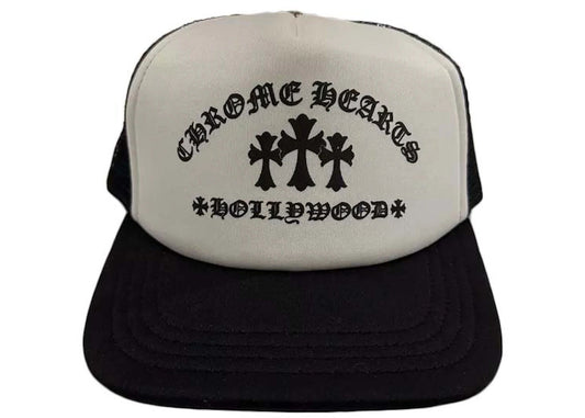 Chrome Hearts Hollywood Cross "King Taco" Trucker Cap Black/White - Used