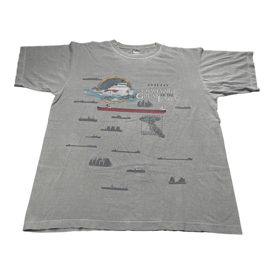 Vintage Ohio Graveyard of the Great Lakes T-Shirt - Used/Worn