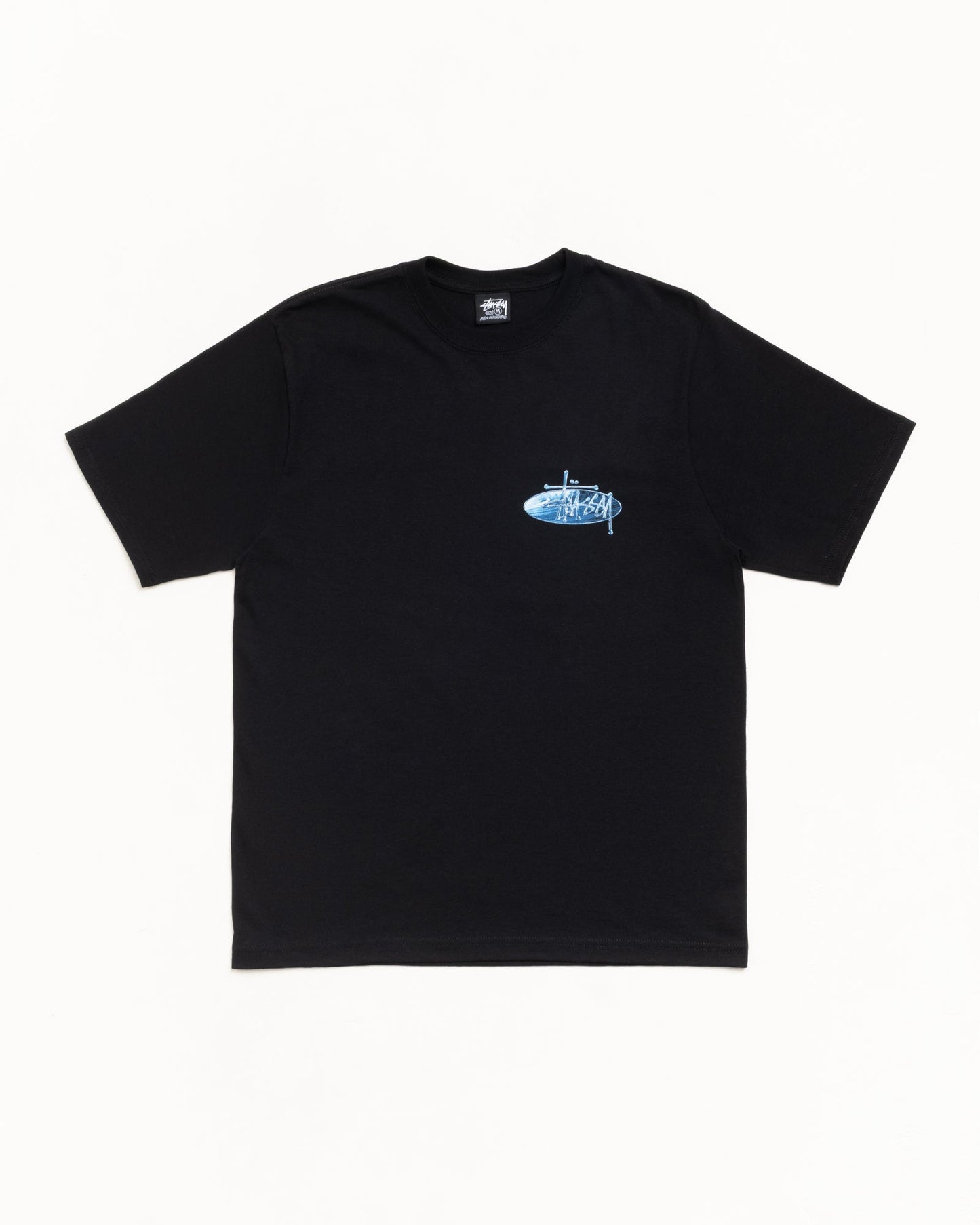 Stussy Wave Oval Tee (BLACK)