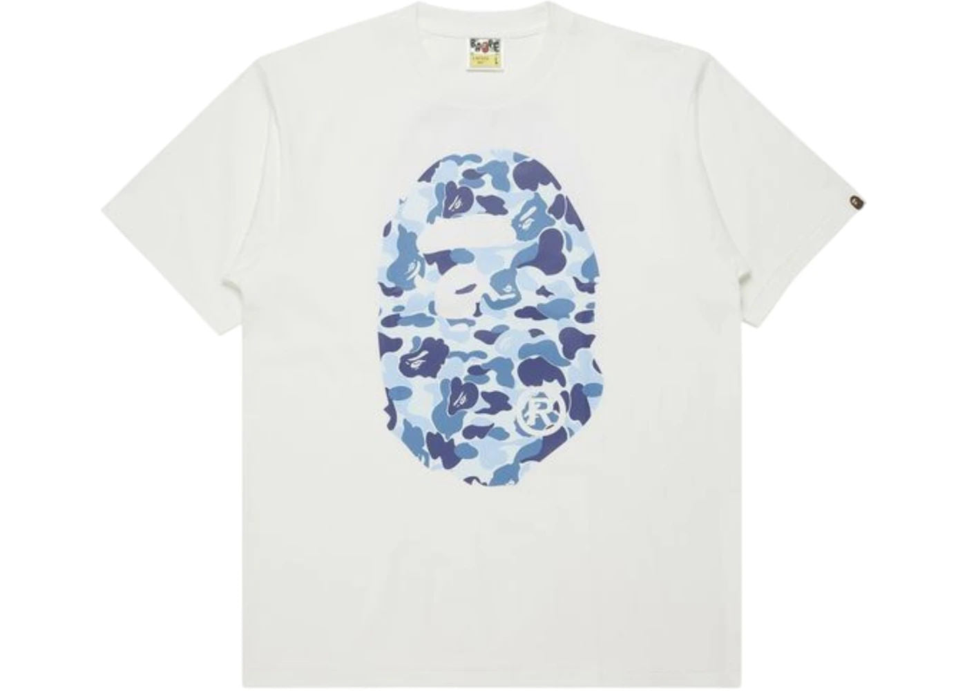 BAPE ABC Camo Big Ape Head Tee White/Blue