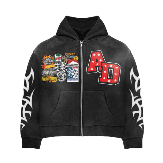 Awoken Dreams V2 Zip-Up Black
