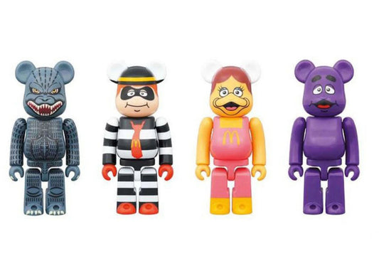 Bearbrick Godzilla vs McDonalds 150% Set of 4