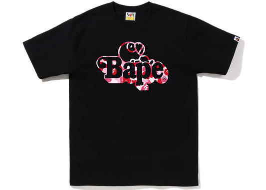 BAPE ABC Camo Milo on Bape Tee Black Pink