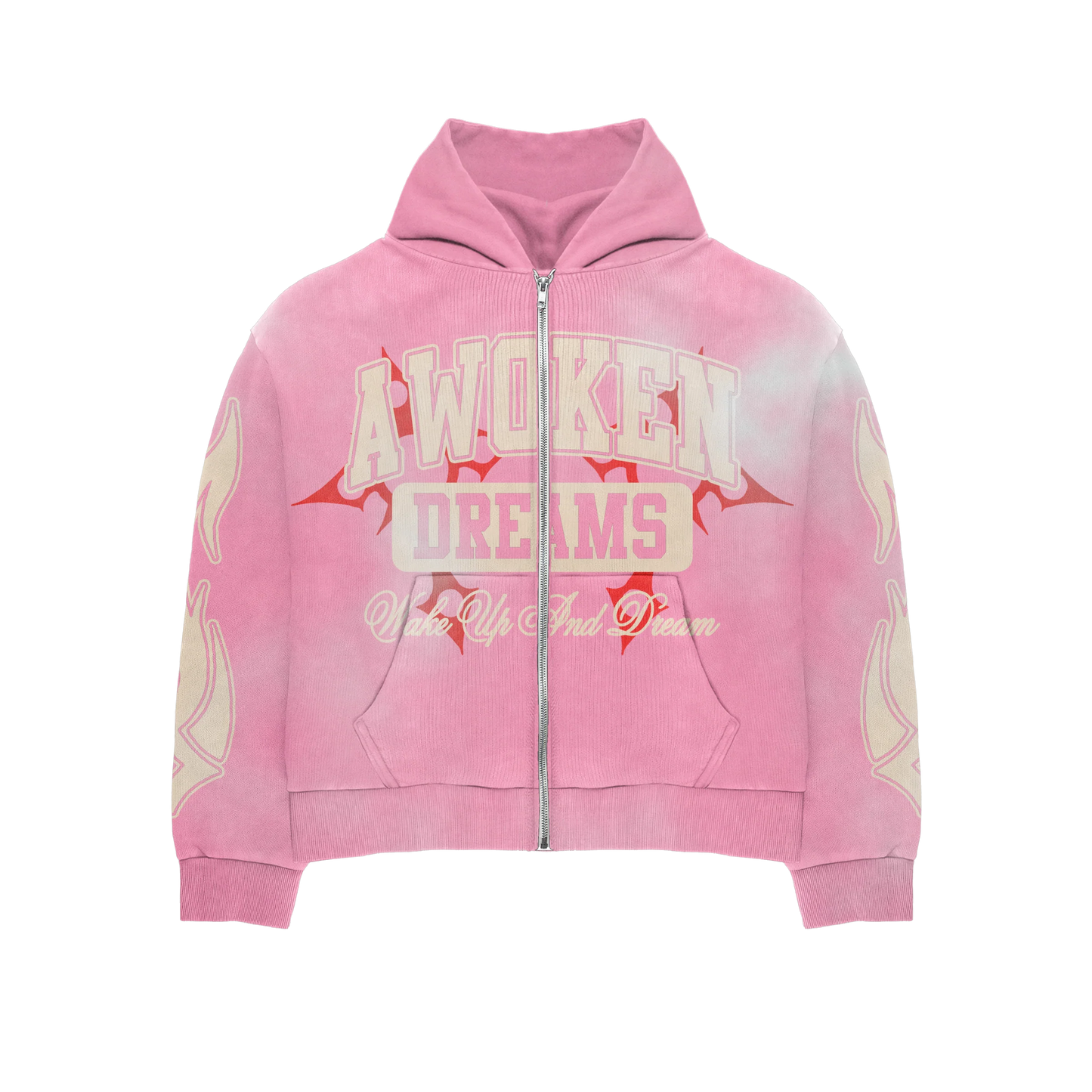 Awoken Dreams Wake Up And Dream Zip Up Pink