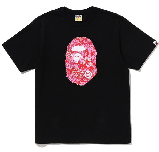 BAPE Palm Resort Camo Ape Head Tee Black/Pink