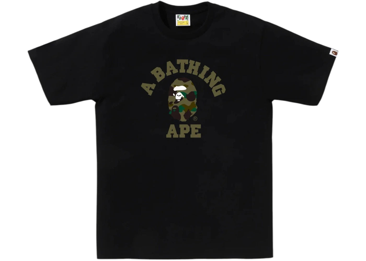 BAPE 1st Camo College Tee (SS26) Black/Green