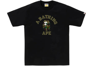 BAPE 1st Camo College Tee (SS26) Black/Green