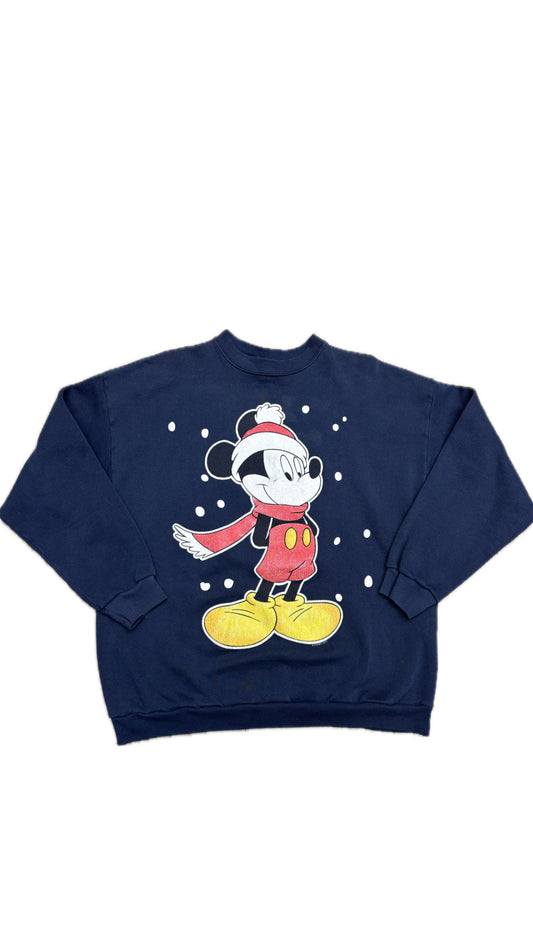 Vintage Micky Santa Crewneck Navy - Used