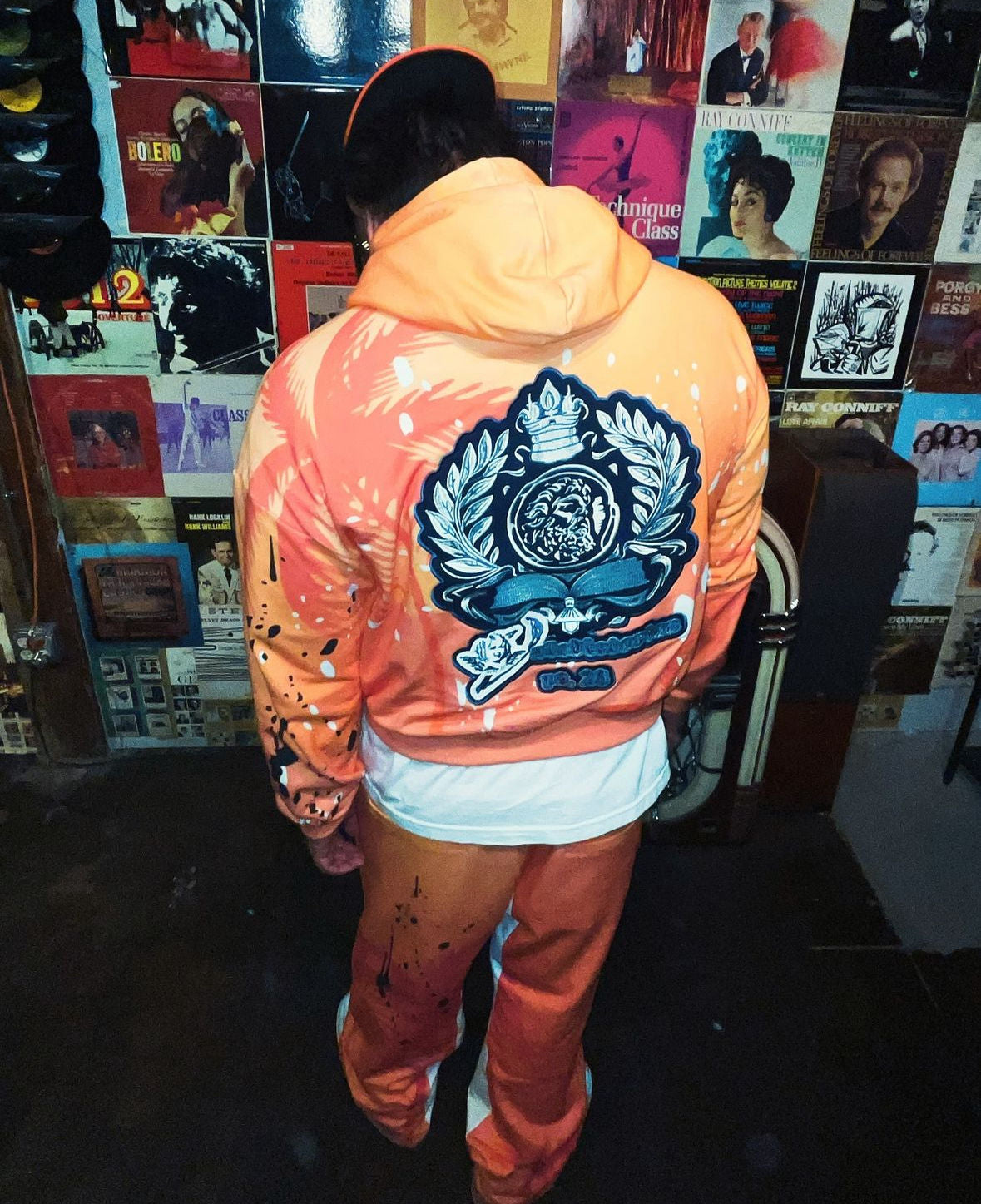 Valedictorian Sweat Suit - Flared Sweats - Orange (Top & Bottom)