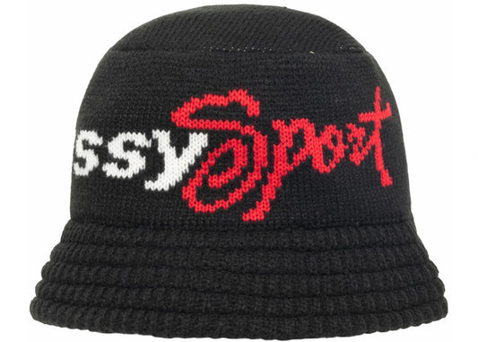 Stussy Knit Sport Bucket Hat Black