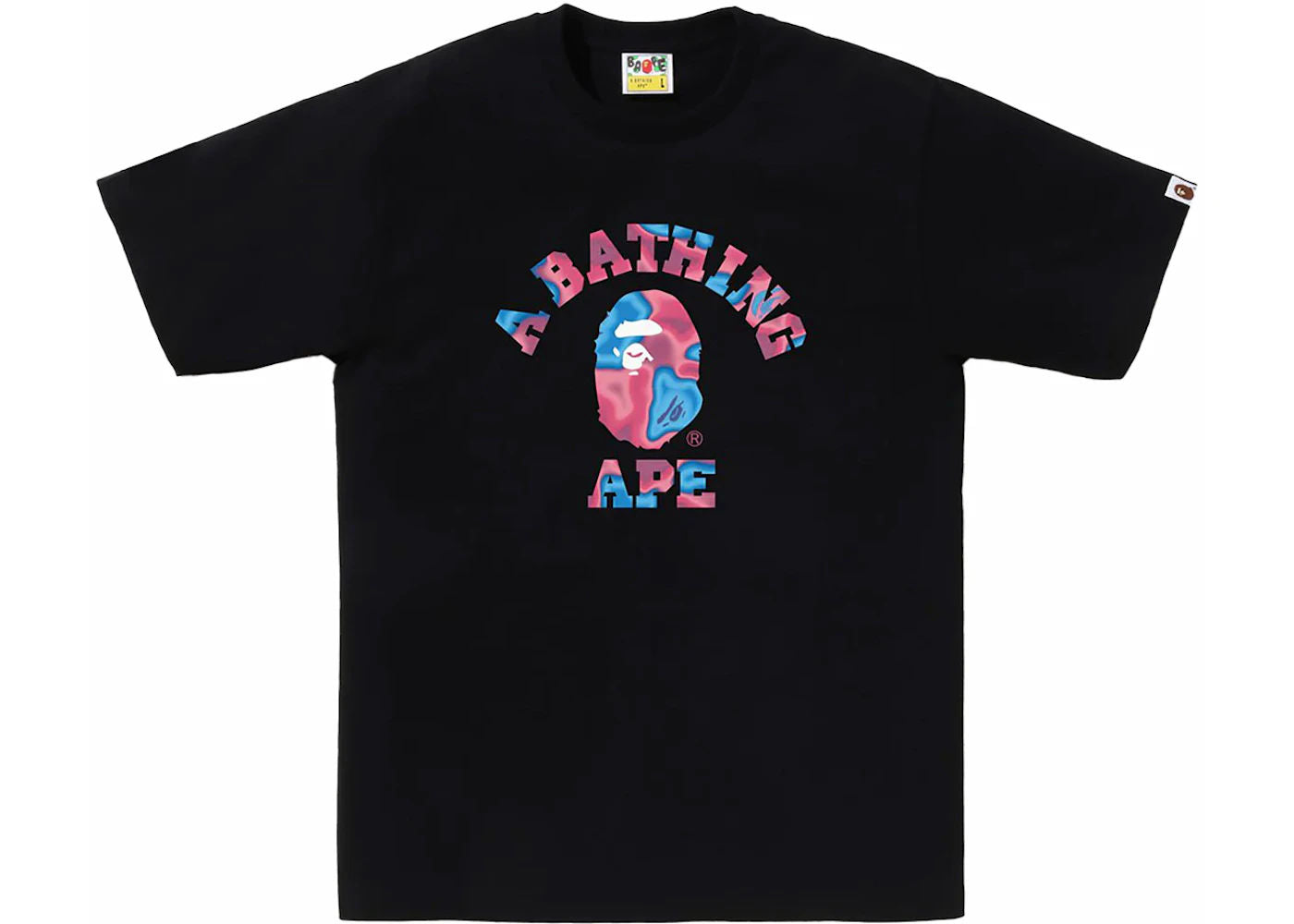 BAPE Liquid Camo College Tee Black/Pink