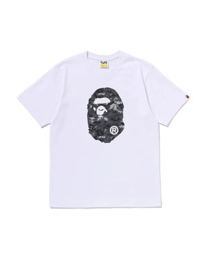 BAPE Multi Pixel Camo Ape Head Tee White Grey