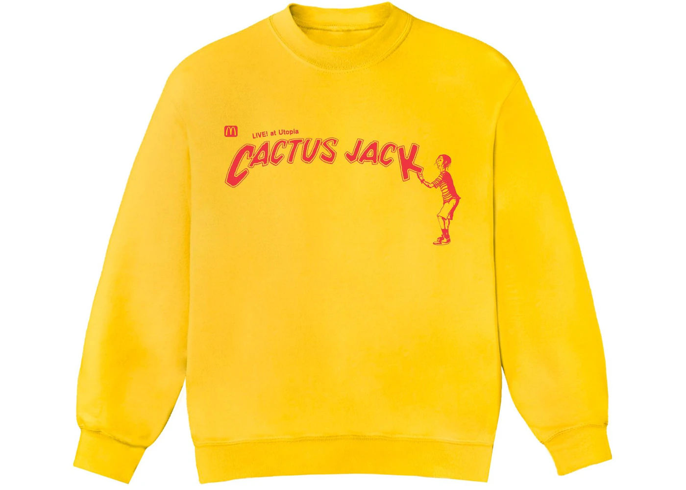 Travis Scott x McDonald's Cactus Jack Spelling Crewneck Yellow