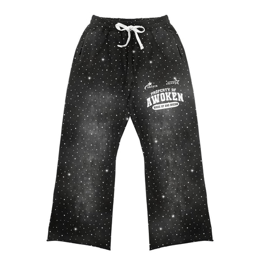 Awoken Dreams Black Rhinestone Sweats