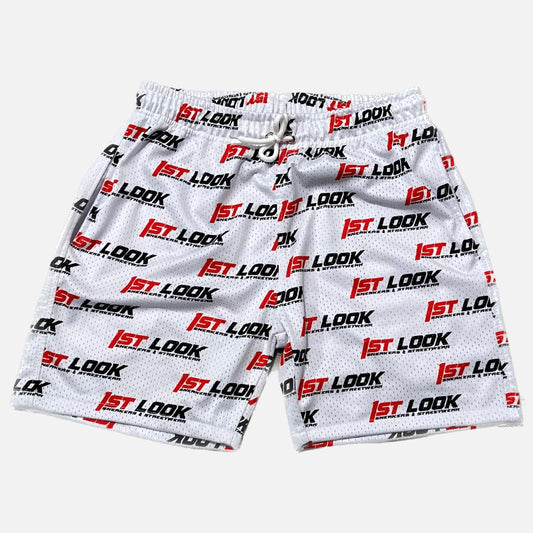 1ST LOOK ALL OVER LOGO PREMIUM SHORTS