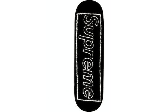 Supreme KAWS Chalk Logo Skateboard Deck Black